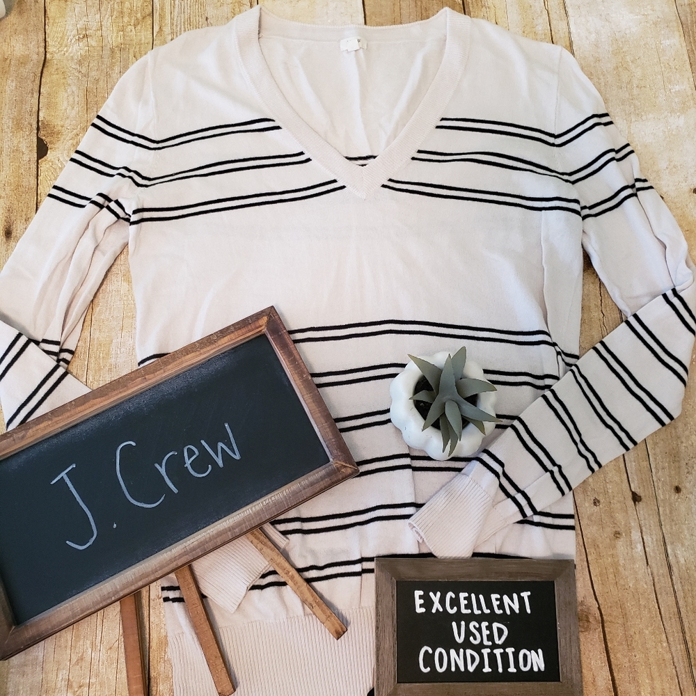 EUC + J. Crew + long sleeve striped sweater